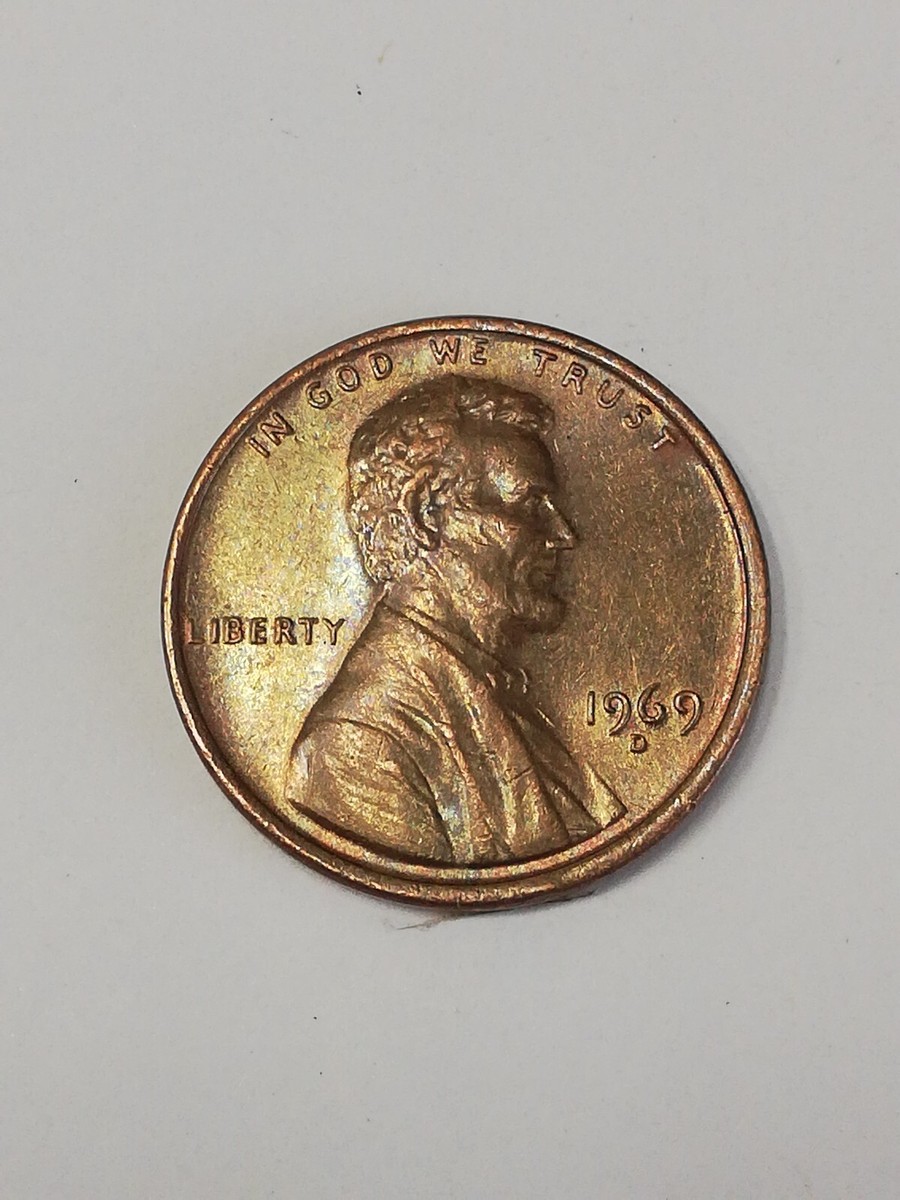 1969 Lincoln Penny D Mint Mark Large 9 & 6 Great Bronze Tone. | eBay
