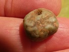 ANCIENT PRECOLUMBIAN MESOAMERICAN BANDED GREEN MAYAN JADE BEAD 14.9-12.9--6.4 MM — photo 1