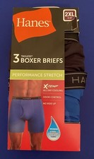 Hanes 3 Pack Boxer Briefs Performance Stretch X Temp Cooling Mens Size 2XL