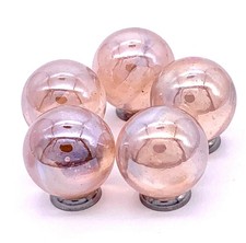 New for 2023 16mm Pinky Glass Marble Player 5/8" Pk of 5 Vintage Marbles Vacor