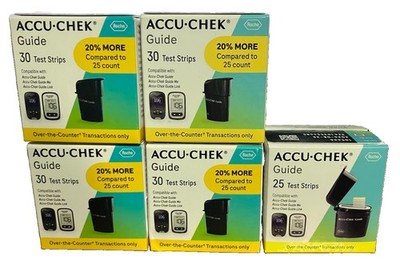 100 +20 Accu-Chek Guide Test Strips~*Plus 25 Free~(8/26)~Exp~9/27+~$35~FR SHP