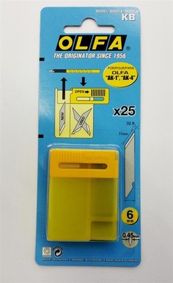 25 Ersatzklingen Olfa KB für Olfa AK-1 / AK-4 / SC-1 Skalpell (6mm)