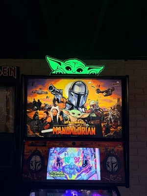 Mandalorian - Grogu  Inspired  Arcade topper and Pinball topper-Sign Extra Large