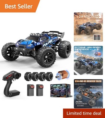 Fast 40+ KPH Off-Road RC Truck with Dual Batteries   Waterproof Adventure Ready