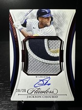2025 Panini Flawless - Jackson Chourio Flawless Patch Auto #FPA-JC Ruby /20