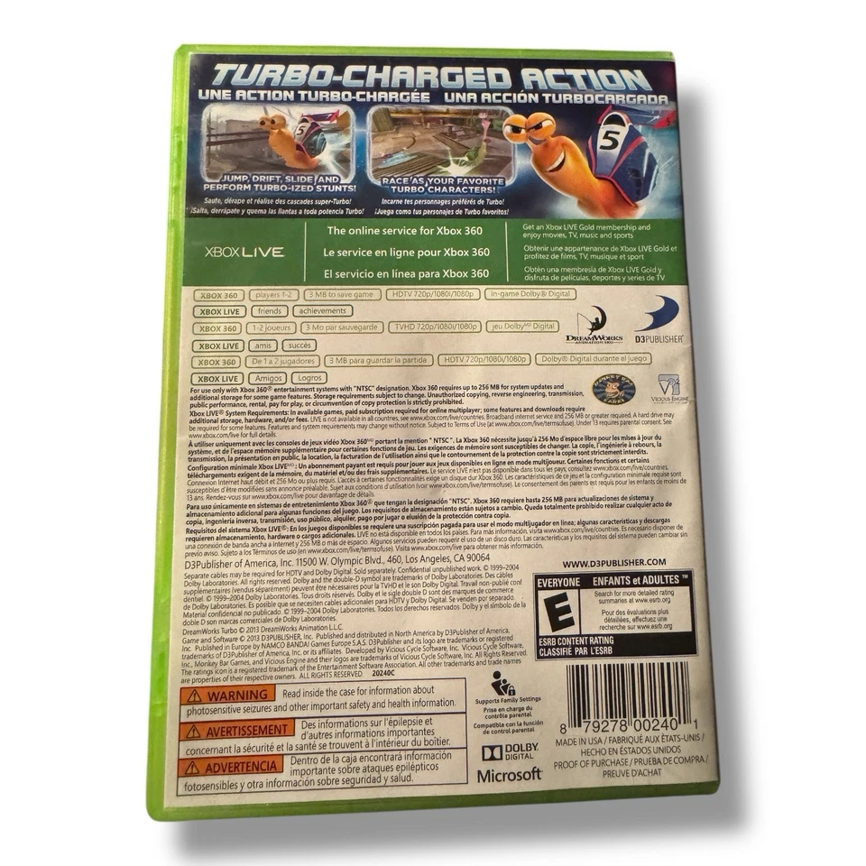 Turbo: Super Stunt Squad (Microsoft Xbox 360, 2013) Disc and Case Only - Image 2 of 4