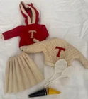 Vintage 1960's Tammy Badminton/Tennis/Cheer Outfit + Rackets & Accessories
