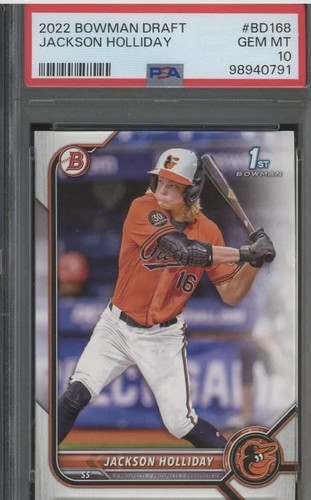 2022 Bowman Draft Jackson Holliday Orioles RC Rookie PSA 10 GEM MINT