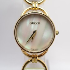 Gucci 6000.2.L Shell MOP Dial Gold Tone Quartz Women's Watch From JAPAN