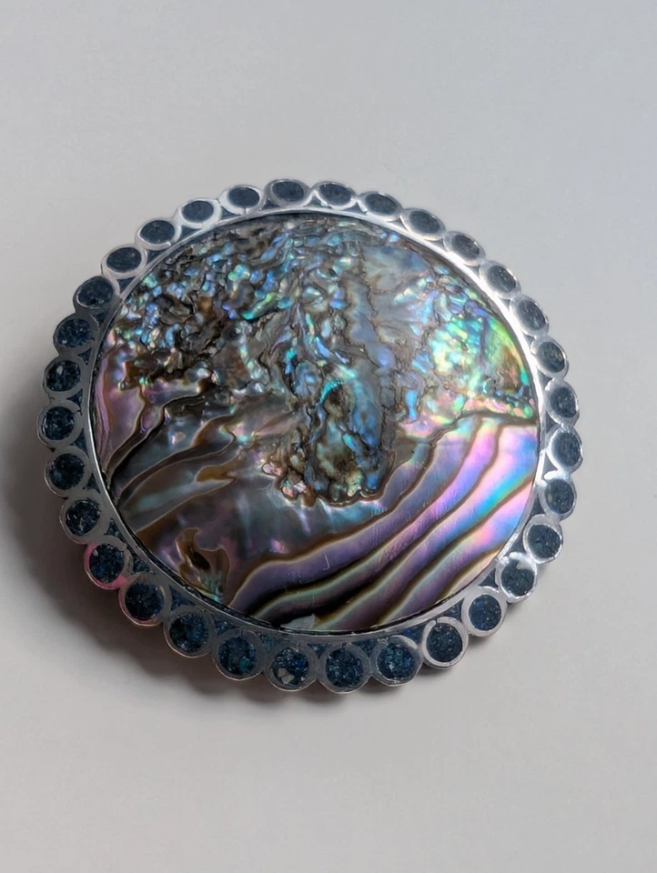 Anhänger & Brosche 2 in 1 Perlmutt 925 Silber - Bild 2 von 4