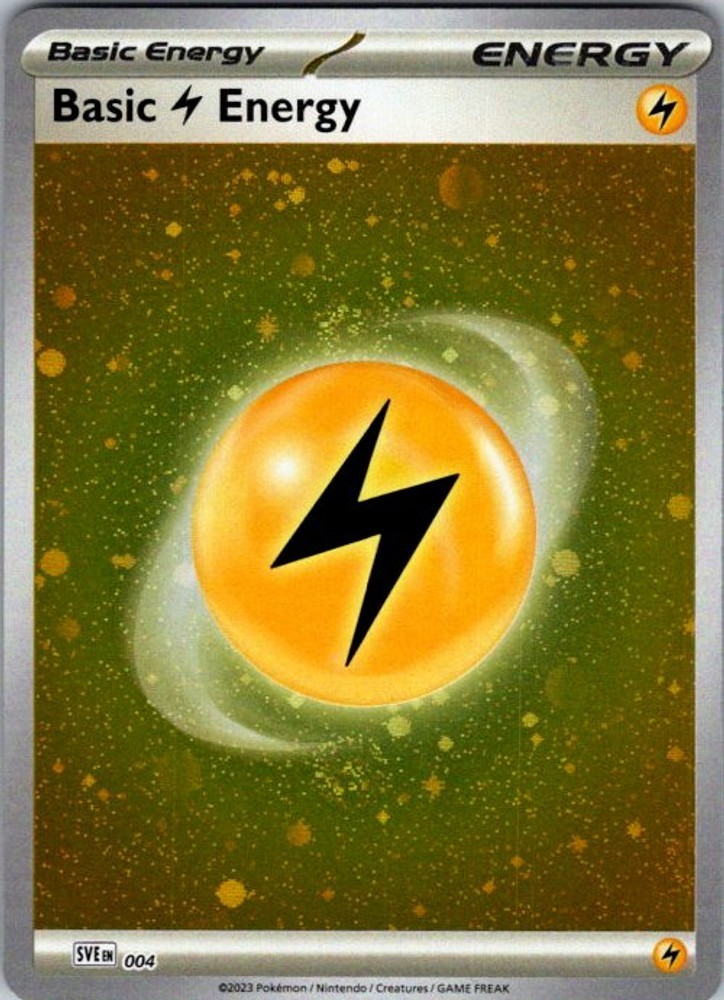 Pokemon SVE: Scarlet & Violet Energies Basic Lightning Energy (Cosmos Holo) 0...