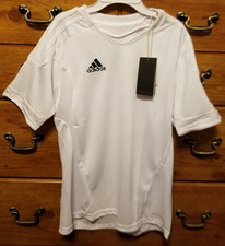 ADIDAS unisex White ClimaCOOL Shirt Jersey - Youth Size Large Boy Girl
