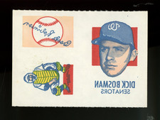 1971 Topps BaseBall Tattoo Dick BOSMAN - Senators NM
