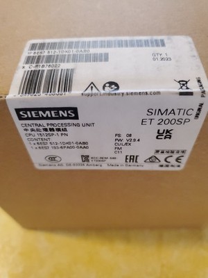 Siemens 6ES7 512-1DK01-0AB0 SIMATIC ET 200SP New in box