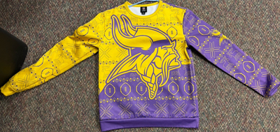 #ad #ad NFL Team Apparel Minnesota Vikings Sweatshirt Yellow Purple M $35.00