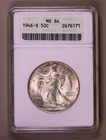 1946-S Walking Liberty Half Dollar ANACS MS64 ***RARE ORIGINAL SOAPBOX HOLDER***