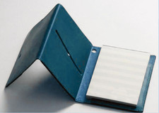 notebook book cover jacket slipcase note Holder cow Leather card bag blue W111