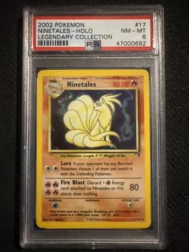 POP 212 PSA 8 NINETALES-HOLO LEGENDARY COLLECTION #17
