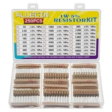25 Values 1W Carbon Film Resistor Kit from 1 Ohm to 1M 1 Watt 5% 