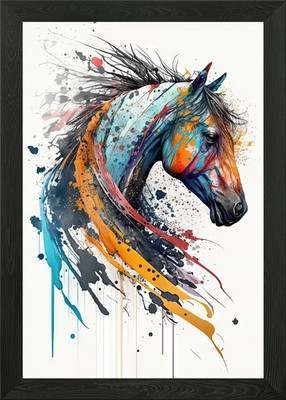 Pferd II Gerahmtes Wandbild Poster Leinwanddruck Bild