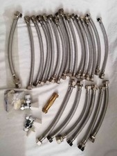 QTY 22 FLEX PIPE CONNECTOR 15mm & 22MM Tap Toilet Braided Hose WRAS Approved MIX