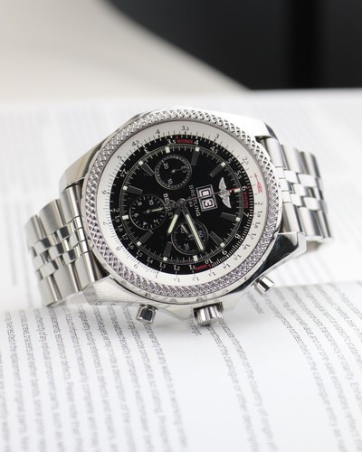 Breitling Bentley black Dial on Steel A44362 Complete