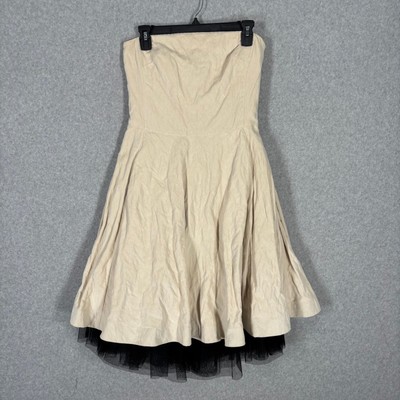 Banana Republic Velvet Suede Tulle Dress 4P Cream Party Witchy 80s Neutral  Fairy | eBay
