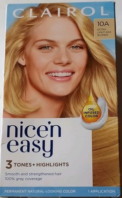 Clairol Nice'n Easy Permanent Hair Dye 10A Extra Light Ash Blonde Oil Cream