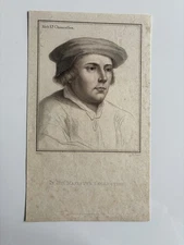 Antique 1812 Engraving – Richard Chancellor, Tudor Navigator After Hans Holbein