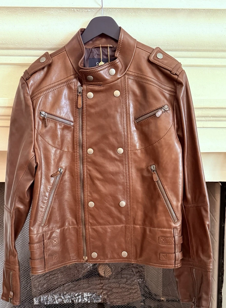Gucci Leather Outer Shell Brown Coats, Jackets & Vests for Men for
