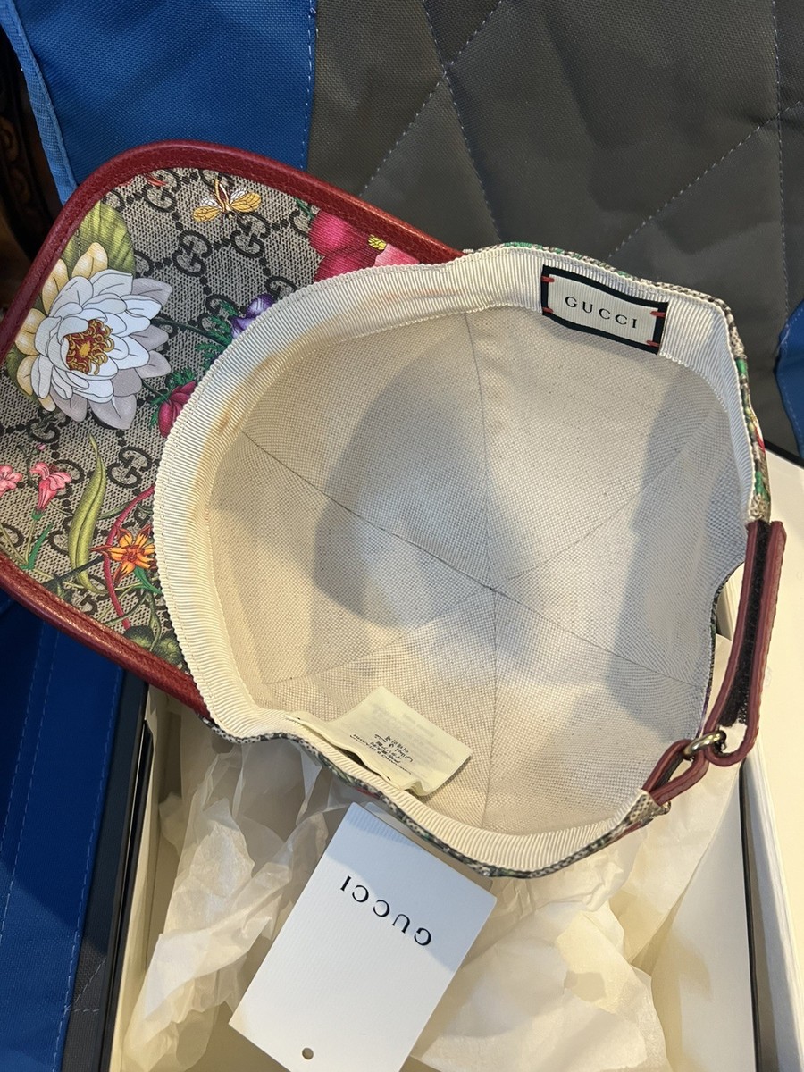 Gucci GG Supreme Flora Canvas Baseball hat Size L 58cm | eBay