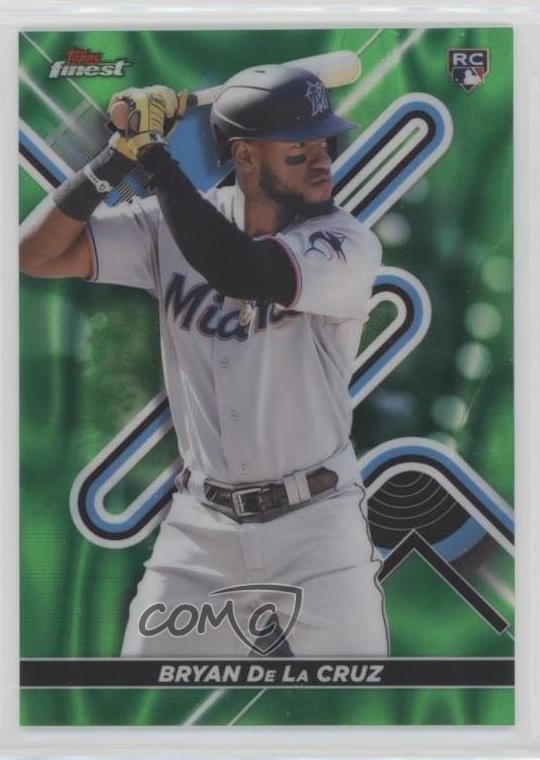 2022 Topps Finest Green Lava Refractor 76/99 Bryan De La Cruz #24 0ui8