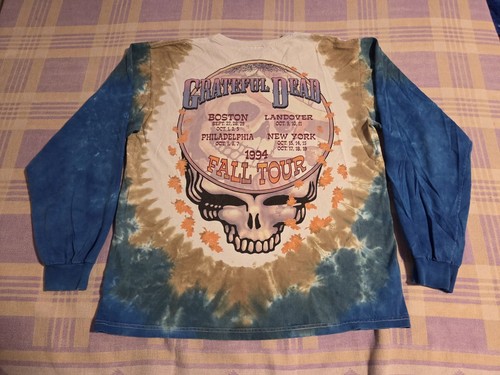 VTG Grateful Dead 1994 Fall Tour LIQUID BLUE Tie Dye Banjo Shirt Large Y2K 2000 - Picture 2 of 7