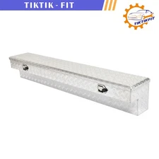 Silver 72"x12"x12" Aluminum Side Tool Box Truck Pickup Trailer Storage w/Lock