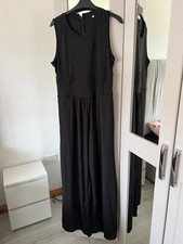 ladies black ribbed jumpsuit size xl