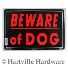 Hillman Black  Red Beware Of Dog Sign, 10 in. x 14 in.