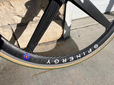 Vintage Spinergy Rev X 8, 9, 10 Speed Carbon Clincher Wheels 700c