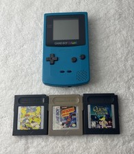 Nintendo Game Boy Color Teal Blue CGB-001 Console Handheld System- Tested- READ 