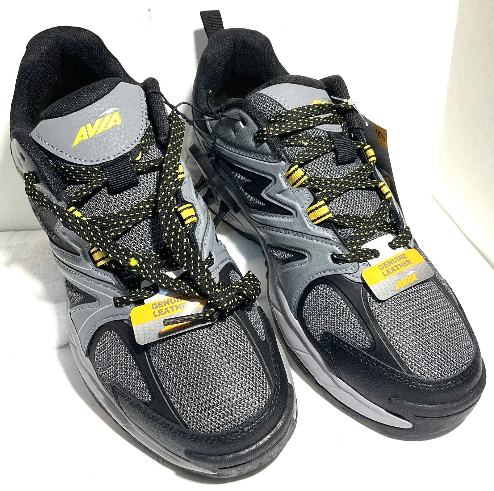 Avia Men's Talus Leather Athletic Walking Shoes - Gray Lace-up - Pick Size - NEW
