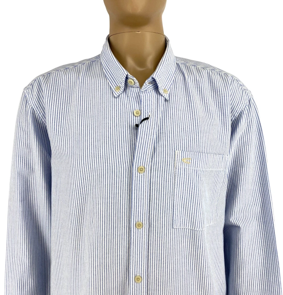 CAMEL ACTIVE Men Blue Striped Regular Fit Long Sleeve Shirt Size XXL 2XL - Image 2 of 4
