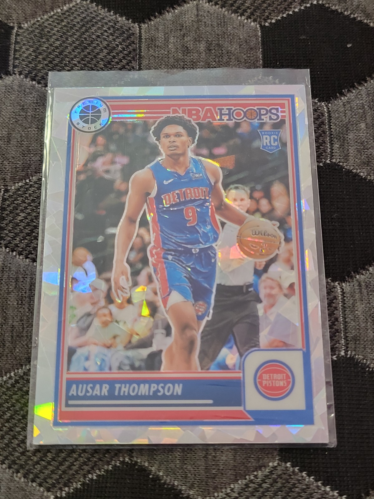 2023-24 Panini Nba Hoops Premium Stock - Ausar Thompson #100 Ice Prizm (RC)
