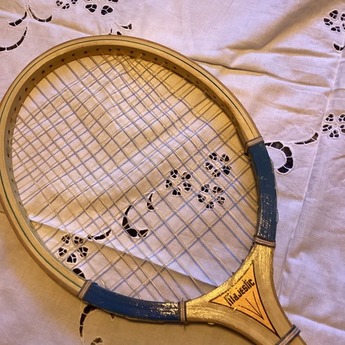 Vintage New Old Stock Majestic Wooden Tennis Racket - Picture 4 of 9