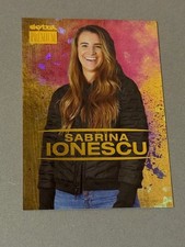 Sabrina Ionescu Rookie RC 2021 Metal Skybox Premium Gold Topaz /150 Universe sp