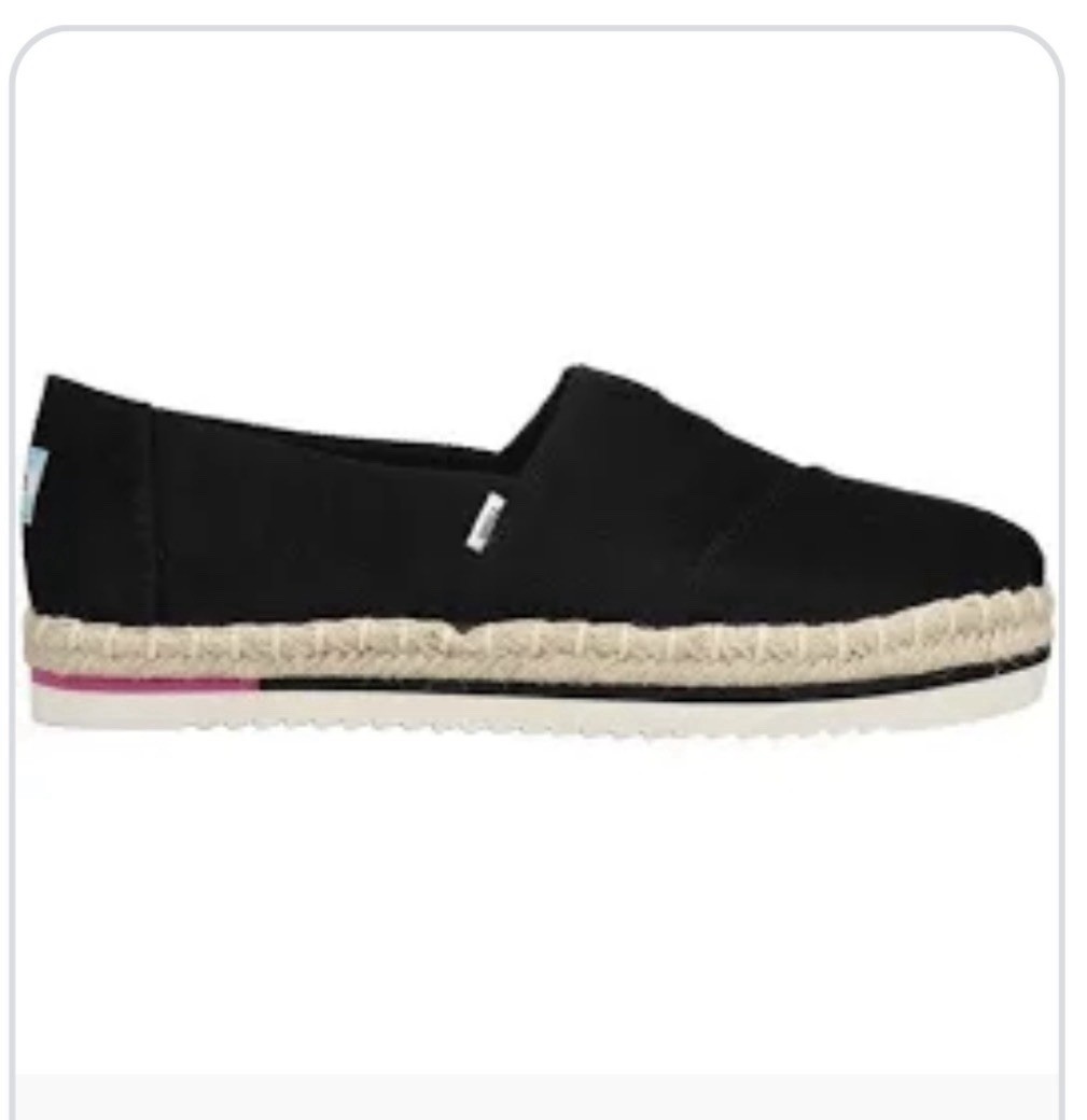 Toms Women’s Alpargata Platform Rope Espadrilles Size 7.5