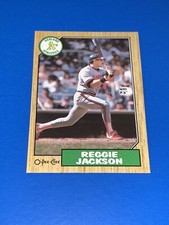 1987 O-Pee-Chee Reggie Jackson Baseball Card #300 Oakland Athletics
