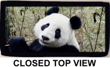 Panda Giant Bear Color Photo Checkbook Cover Wallet Credit Card ID Holder NEW