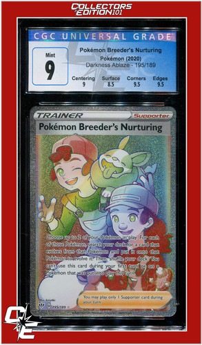 Pokémon Breeder's Nurturing graded CGC 9 for sale on eBay