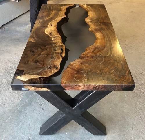 Made To Order Epoxy Table Top Walnut Resin River Table Top Kitchen Furniture - Picture 1 of 2