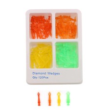 120 Pcs/Box Dental Diamond Protective Wedges Adaptive 4 Colors Interdental Wedge