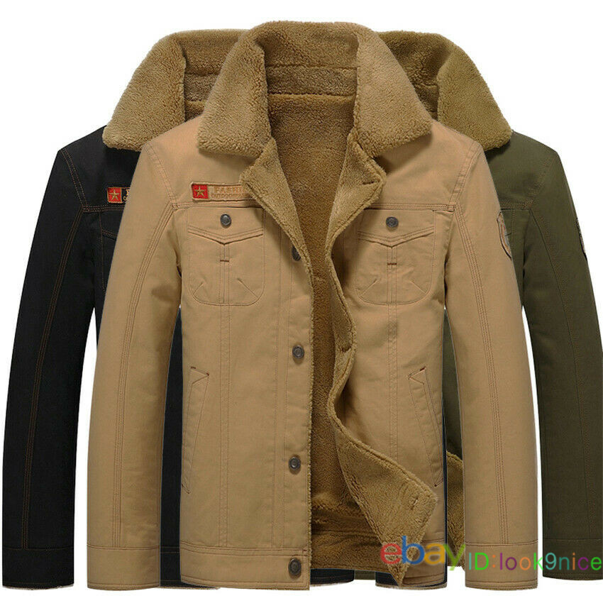 ALTRA Giubbotto uomo bomber lana foderato militare vintage aeronautica militare esercito caldo invernale